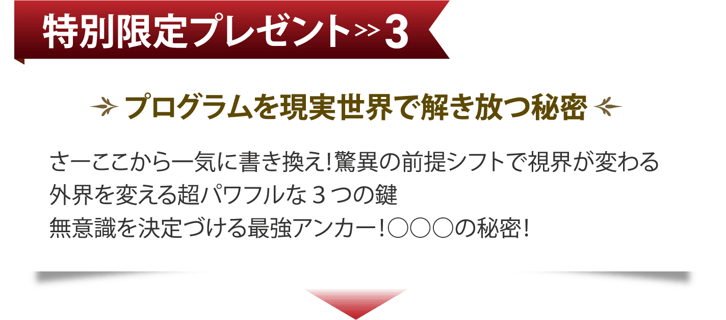 特別限定プレゼント3 プログラムを現実世界で解き放つ秘密